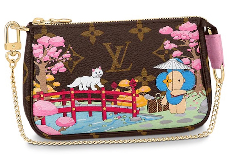 Louis Vuitton Mini Pochette Accessoires Monogram Vivienne Wisteria Pink