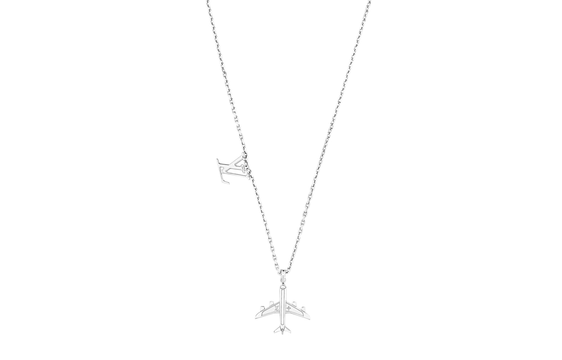 LOUIS VUITTON Minimalist Logo Metal Necklace Silver - Accessory MP3157