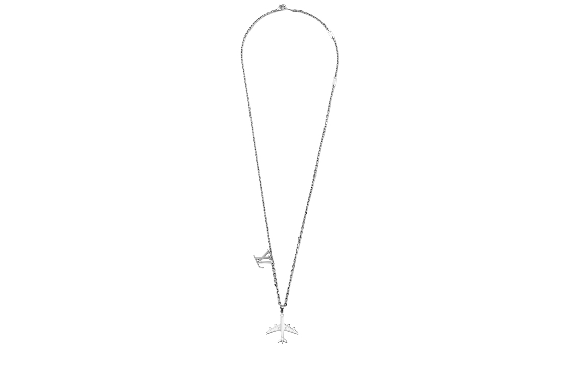 LOUIS VUITTON Minimalist Logo Metal Necklace Silver - Accessory MP3157 圖 5