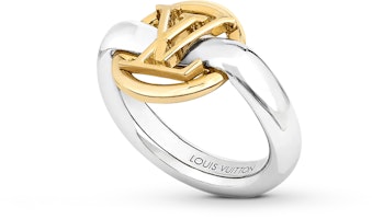 LOUIS VUITTON Minimalist Logo Metal Ring Unisex Gold/Silver. M00615 LOUIS VUITTON Minimalist Logo Metal Ring Unisex Gold/Silver. M00615