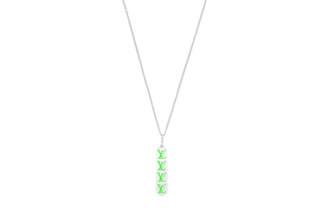 Louis Vuitton Minimalist Logo Skateboard Pendant Necklace Unisex. MP3277