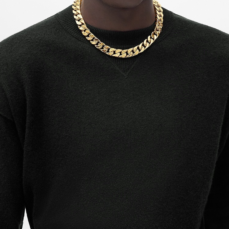 Louis Vuitton Minimalist Metal Necklace Unisex Couple Style Trendy Design. M00304 圖 3