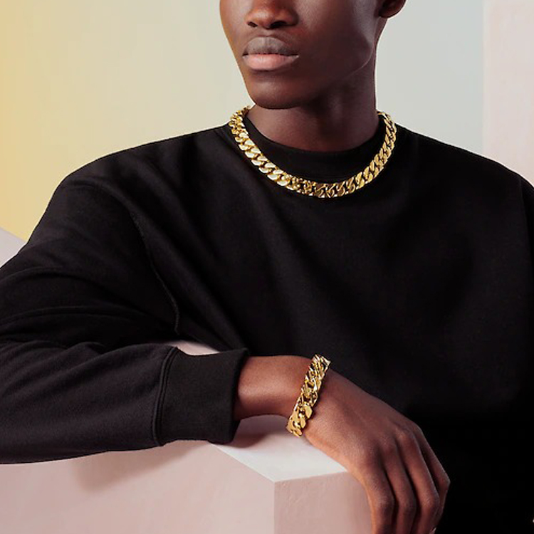 Louis Vuitton Minimalist Metal Necklace Unisex Couple Style Trendy Design. M00304 圖 4