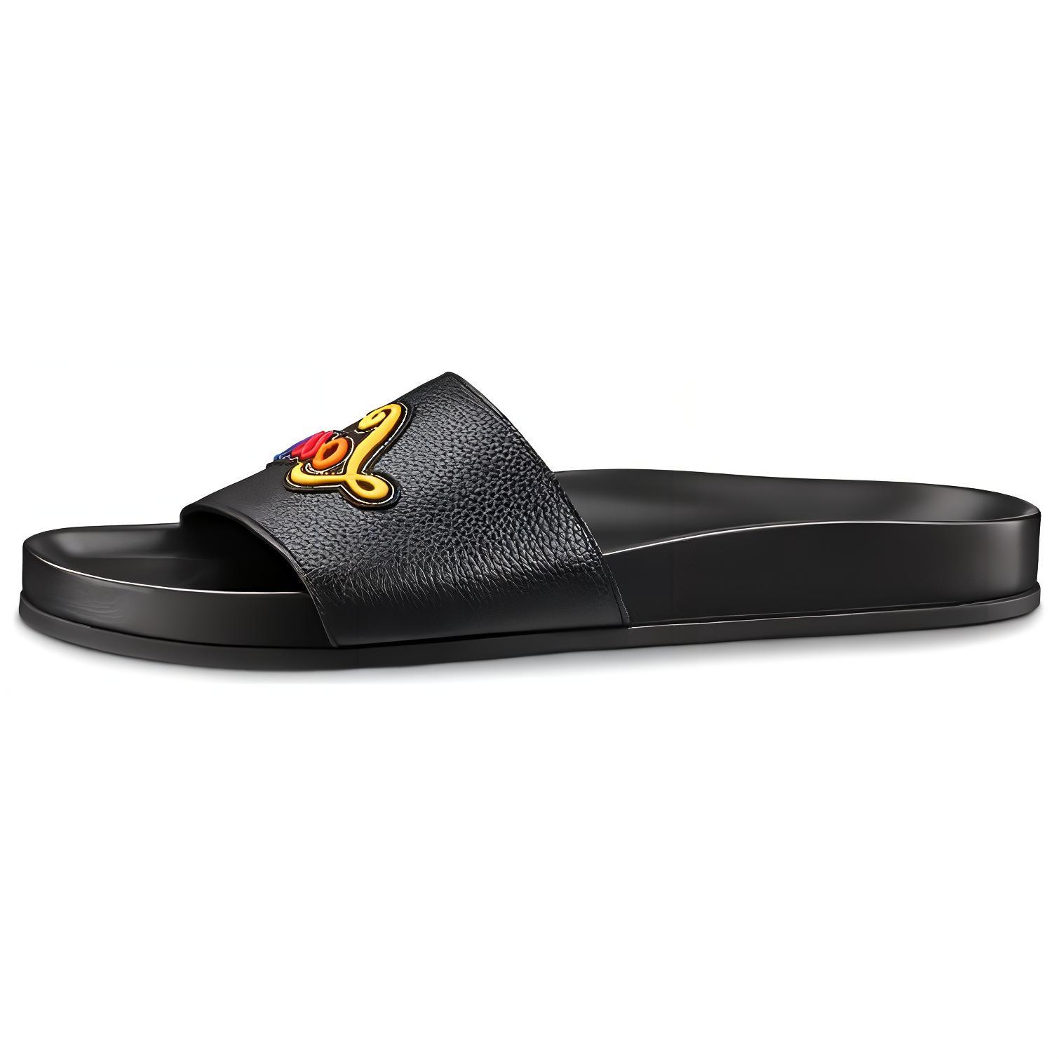 Louis Vuitton Mirabeau 'Epi Leather Slippers Black' 1A3S71