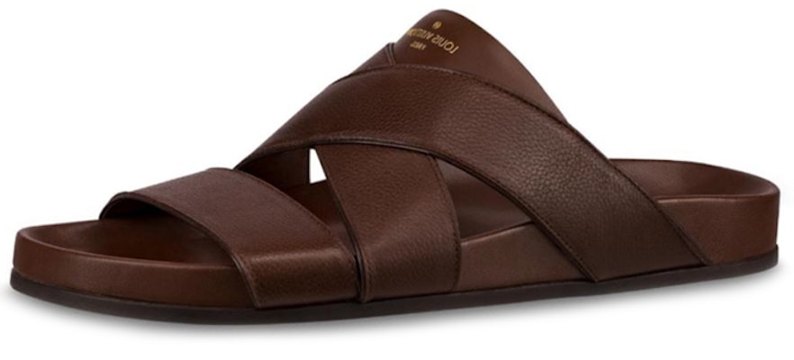 Louis Vuitton Mirabeau 'Mocha Brown' Sandal Slide Pria Wanita 1A5HLU Buy Louis Vuitton Mirabeau 'Mocha Brown' Sandal Slide Pria Wanita 1A5HLU