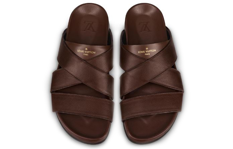 Shop Louis Vuitton Mirabeau ''Marron Mocha'' Sandale 1A5HLU