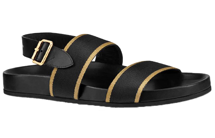 Order Louis Vuitton Mirabeau Canvas en Kalfsleer Sandalen ''Zwart'' 1A4B8D