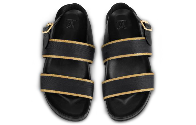 Lookbook Louis Vuitton Mirabeau Canvas en Kalfsleer Sandalen ''Zwart'' 1A4B8D