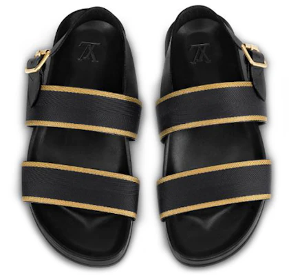 Louis Vuitton Mirabeau Canvas en Kalfsleer Sandalen ''Zwart'' 1A4B8D Lookbook Louis Vuitton Mirabeau Canvas en Kalfsleer Sandalen ''Zwart'' 1A4B8D