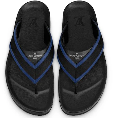 Louis Vuitton Mirabeau Sandal Kulit Taïga 'Biru Hitam' 1A58EE Shop Louis Vuitton Mirabeau Sandal Kulit Taïga 'Biru Hitam' 1A58EE