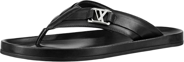 Louis Vuitton Mirabeau Thong 'Black Leather' 1A7Y7R Louis Vuitton Mirabeau Thong 'Black Leather' 1A7Y7R