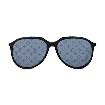 Louis Vuitton Mix It Up Round Pilot Sunglasses Black Frame. Z1877U