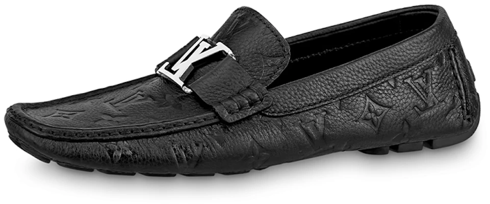 Louis Vuitton Moccasin 'Black Grained Leather' 1A9F9K Buy Louis Vuitton Moccasin 'Black Grained Leather' 1A9F9K