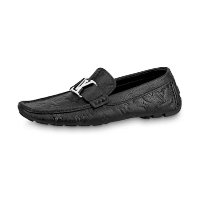 LV Moccasin 'Black Grained Leather'