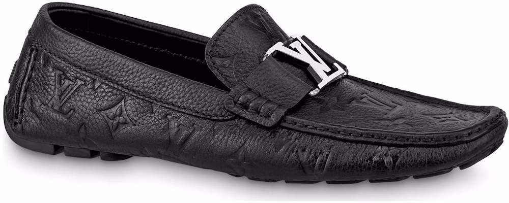 Louis Vuitton Moccasin 'Black Grained Leather' 1A9F9K Order Louis Vuitton Moccasin 'Black Grained Leather' 1A9F9K