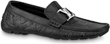 Order Louis Vuitton Kasut Moccasin 'Kulit Butiran Hitam' 1A9F9K