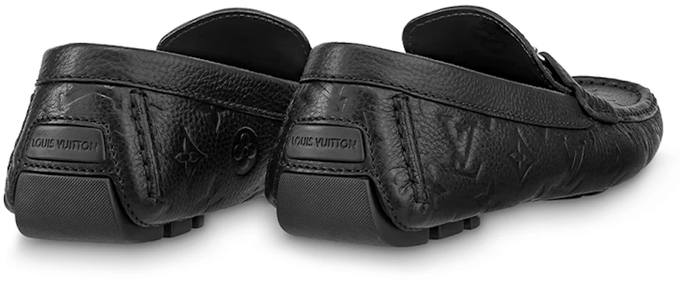 Louis Vuitton Moccasin 'Black Grained Leather' 1A9F9K Shop Louis Vuitton Moccasin 'Black Grained Leather' 1A9F9K