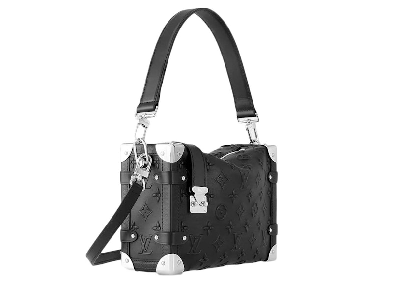 Louis Vuitton Monogram-Debossed Calfskin Side Trunk Black 圖 2
