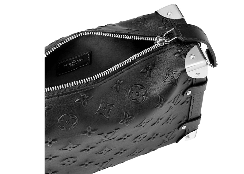 Louis Vuitton Monogram-Debossed Calfskin Side Trunk Black 圖 3