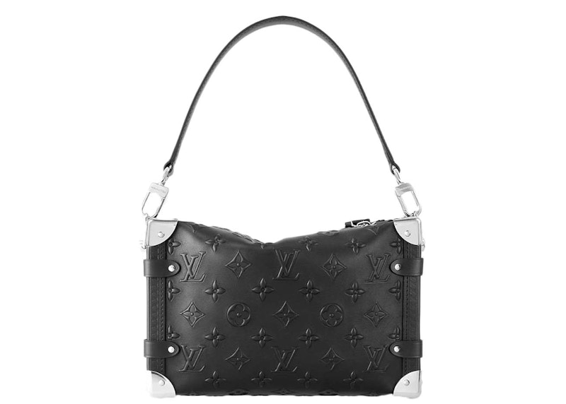 Louis Vuitton Monogram-Debossed Calfskin Side Trunk Black 圖 4