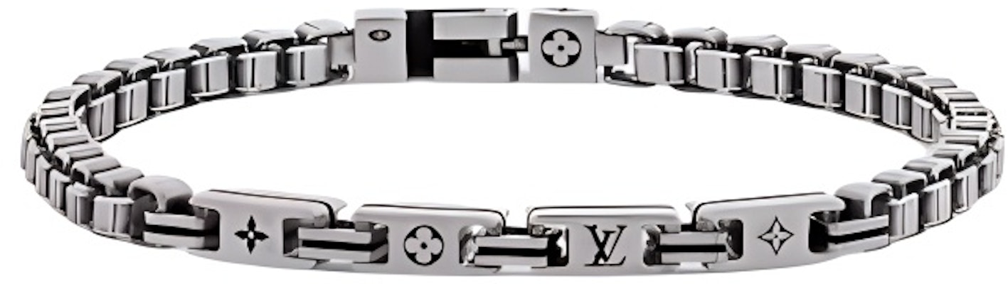 LOUIS VUITTON Monogram 925 Silver Unisex Couple Bracelet - Silver M1149 Buy LOUIS VUITTON Monogram 925 Silver Unisex Couple Bracelet - Silver M1149