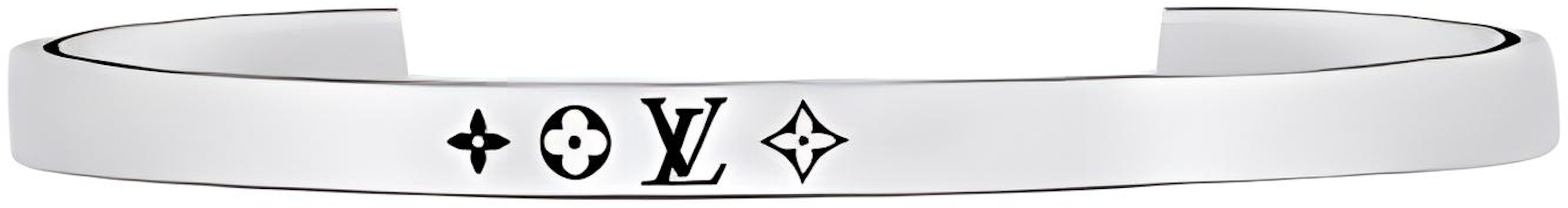 LOUIS VUITTON Monogram 925 Perak Gelang Pasangan Unisex - Perak. M1150A Lookbook LOUIS VUITTON Monogram 925 Perak Gelang Pasangan Unisex - Perak. M1150A