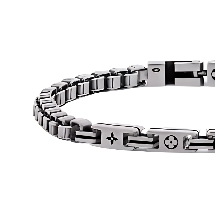 Shop LOUIS VUITTON Monogram 925 Silver Unisex Couple Bracelet - Silver M1149