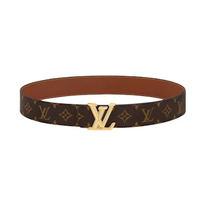 Louis Vuitton Monogram Aged Buckle Canvas Leather Belt Brown 4CM M8845