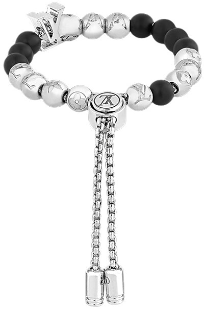 louis-vuitton-monogram-beads-metal-bracelet-unisex-couple-design-m00512