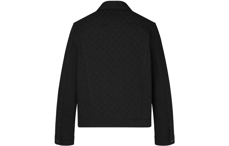 Shop LOUIS VUITTON Jaket Denim Hitam Monogram 1A7RRW