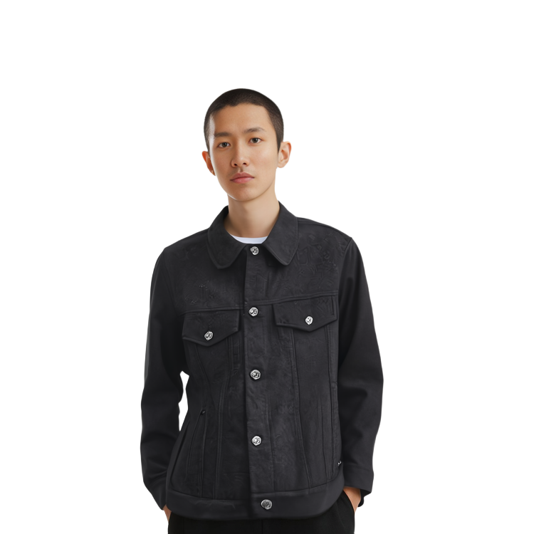 Purchase LOUIS VUITTON Jaket Denim Hitam Monogram 1A7RRW