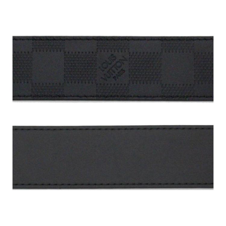 Louis Vuitton Monogram Buckle Calf Leather Belt Black 3.5CM for Men. M8204V 圖 5