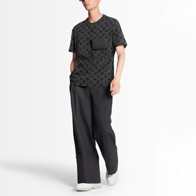 路易威登 LV 花纹扣短袖T恤 浅灰色 1A7QDQ Sizing 路易威登 LV 花纹扣短袖T恤 浅灰色 1A7QDQ