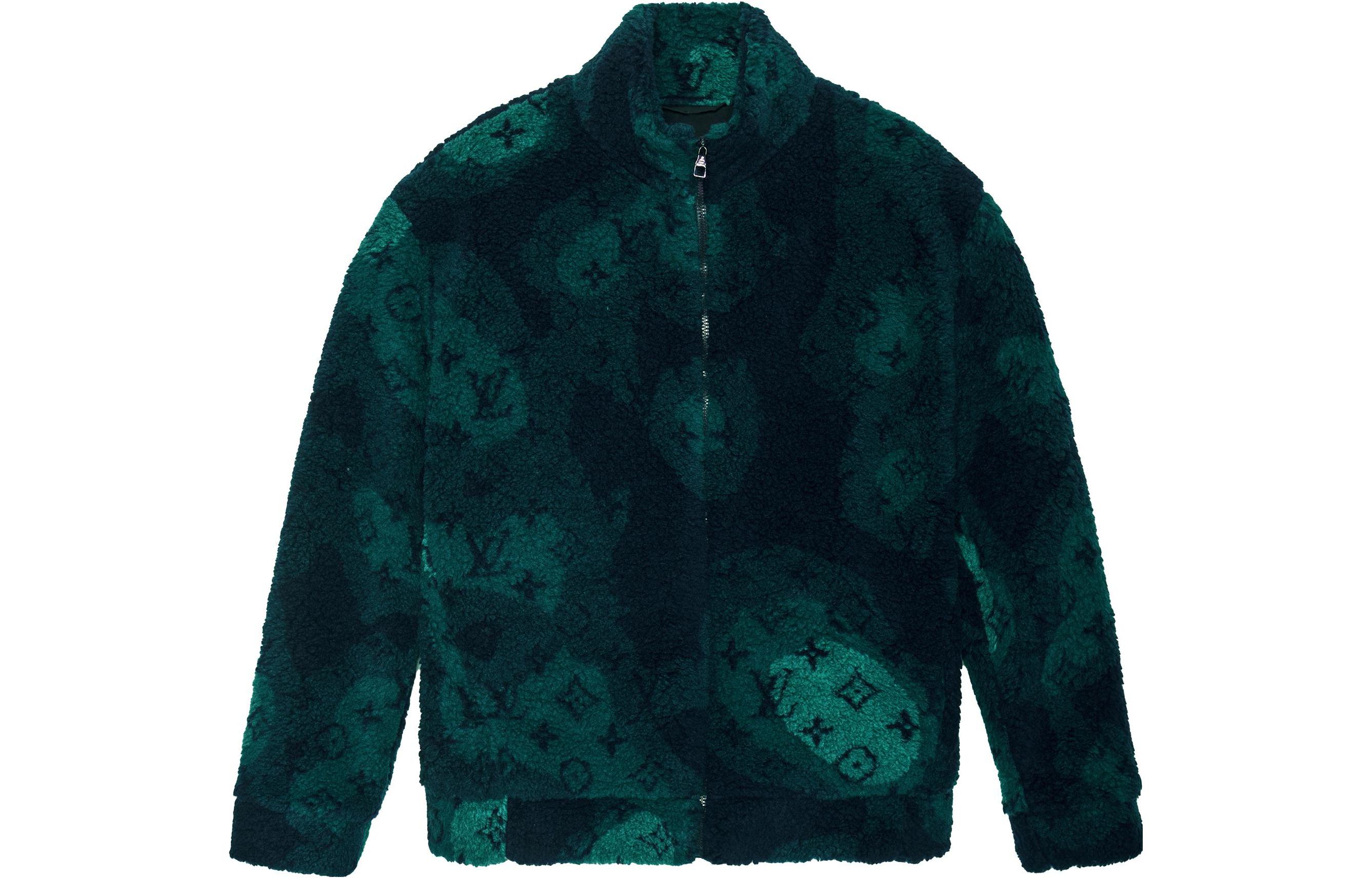 Order 루이비통 모노그램 카모 로고 스웨이드 벨티드 재킷 그린. 1AATYT