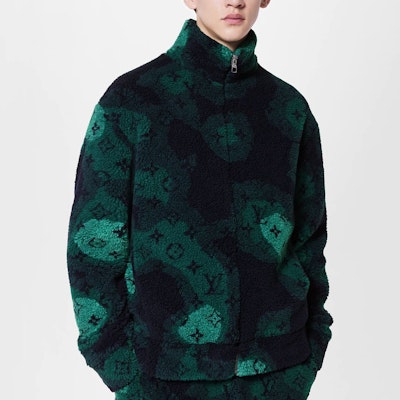 루이비통 모노그램 카모 로고 스웨이드 벨티드 재킷 그린. 1AATYT Details for 루이비통 모노그램 카모 로고 스웨이드 벨티드 재킷 그린. 1AATYT