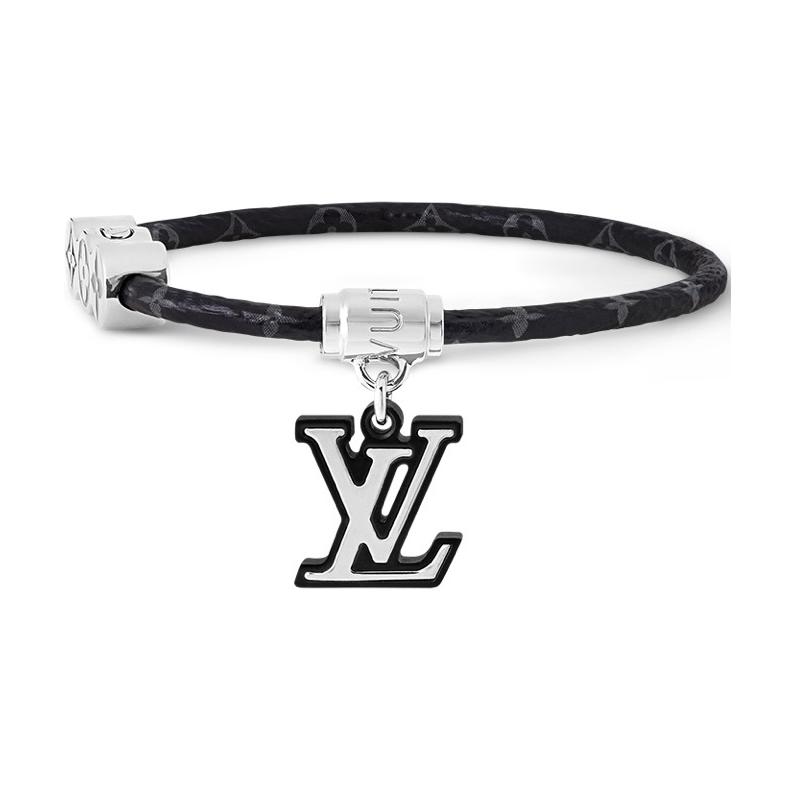 LOUIS VUITTON Monogram Canvas Bracelet  Black. M8642D