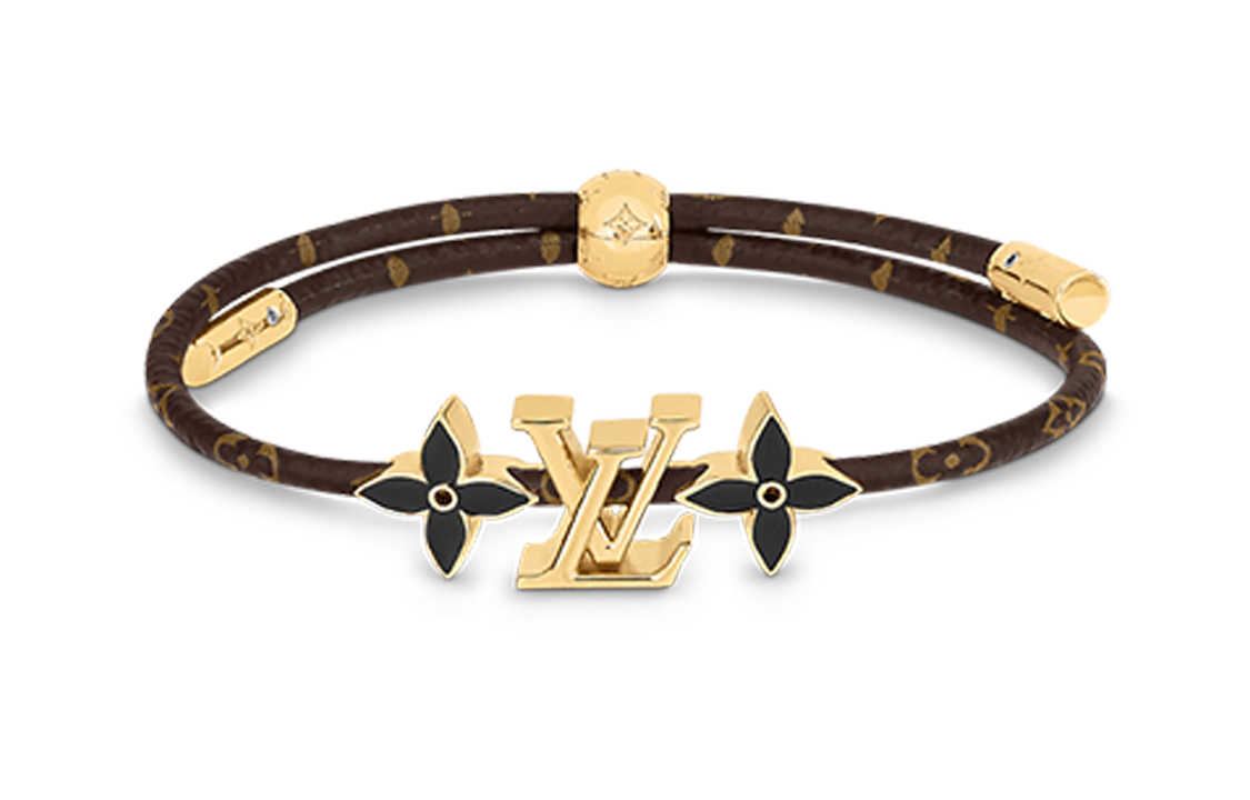 Louis Vuitton Monogram Canvas Bracelet Unisex Brown Couple Design m1019z 圖 2