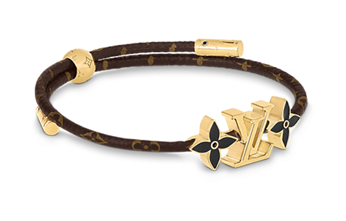 Louis Vuitton Monogram Canvas Bracelet Unisex Brown Couple Design m1019z 圖 3