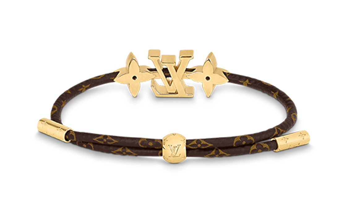 Louis Vuitton Monogram Canvas Bracelet Unisex Brown Couple Design m1019z 圖 4