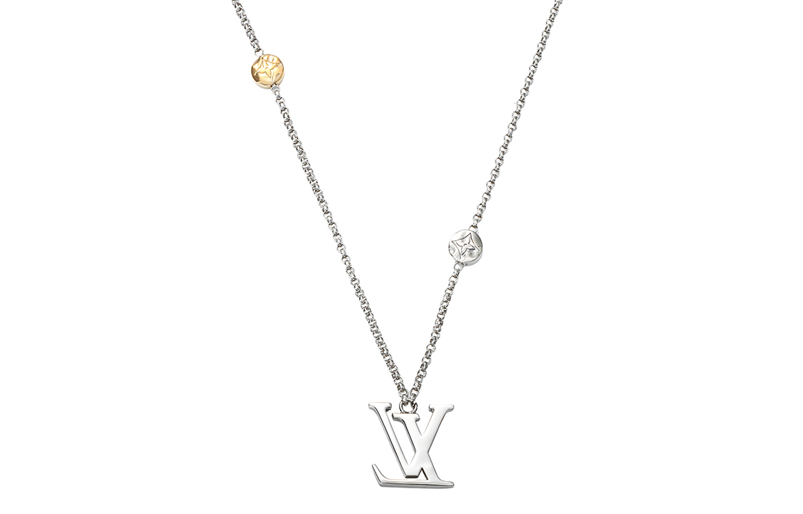 Louis Vuitton Monogram Carved 925 Silver Necklace for Men - Silver. M00331 圖 5