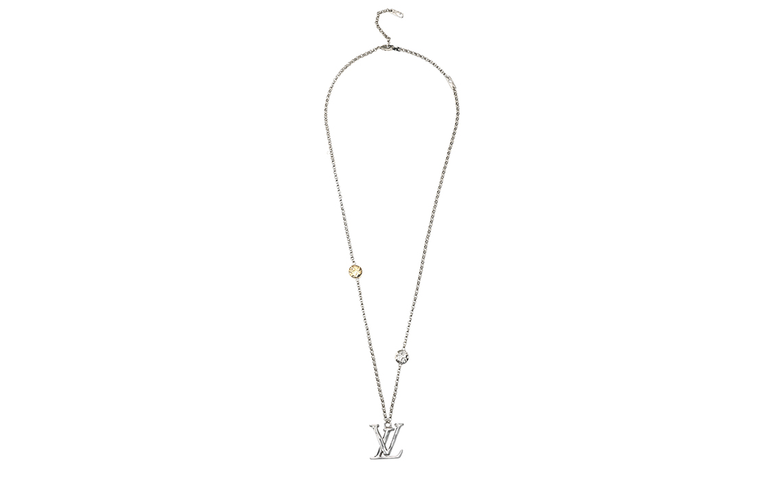 Louis Vuitton Monogram Carved 925 Silver Necklace for Men - Silver. M00331 圖 6