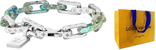 Order Collar Louis Vuitton Monogram Cadena Cubana Verde/Plata. M00733