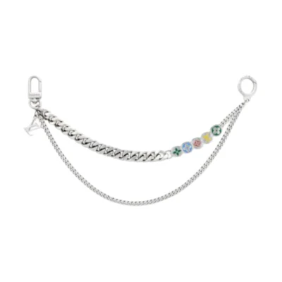 Louis Vuitton Monogram Chain Design Unisex Couple Silver Waist Chain M02396