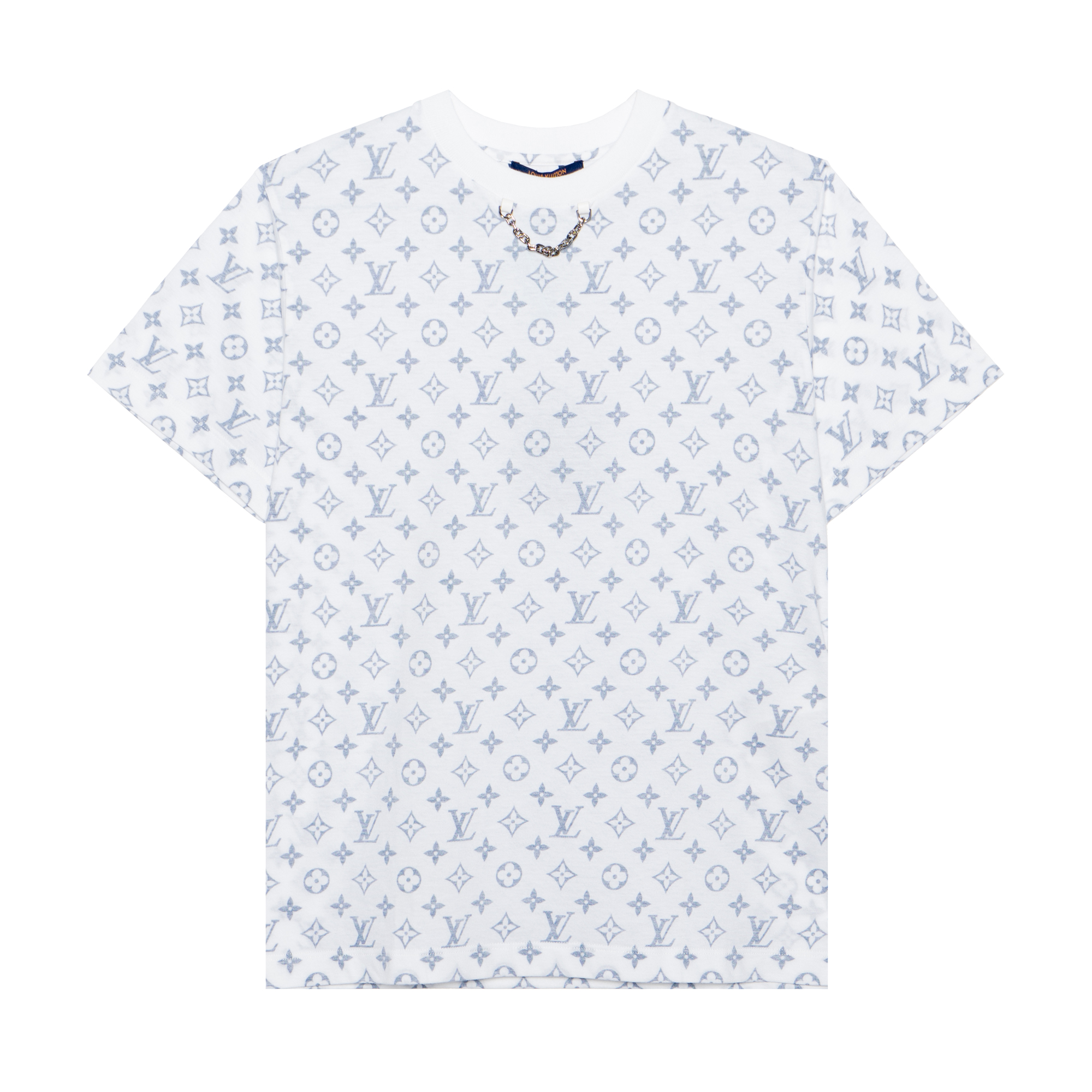 Order ルイヴィトン モノグラムチェーンネックロゴTシャツ ユニセックス ホワイト 1A8QDG