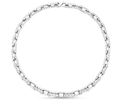 Louis Vuitton Monogram Chain Necklace Silver Louis Vuitton Monogram Chain Necklace Silver