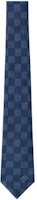 Louis Vuitton Monogram Check Pattern Silk Tie Blue for Men M96419 Louis Vuitton Monogram Check Pattern Silk Tie Blue for Men M96419