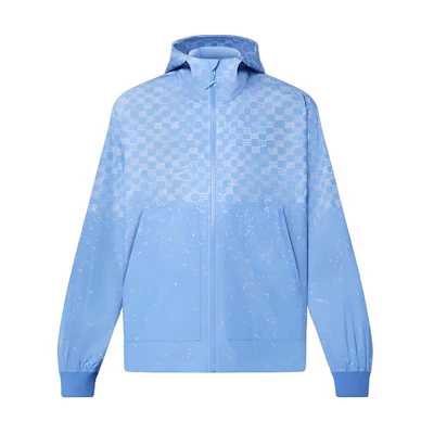 Louis Vuitton Monogram Check Windbreaker Jacket Blue Outerwear 1AA7WG