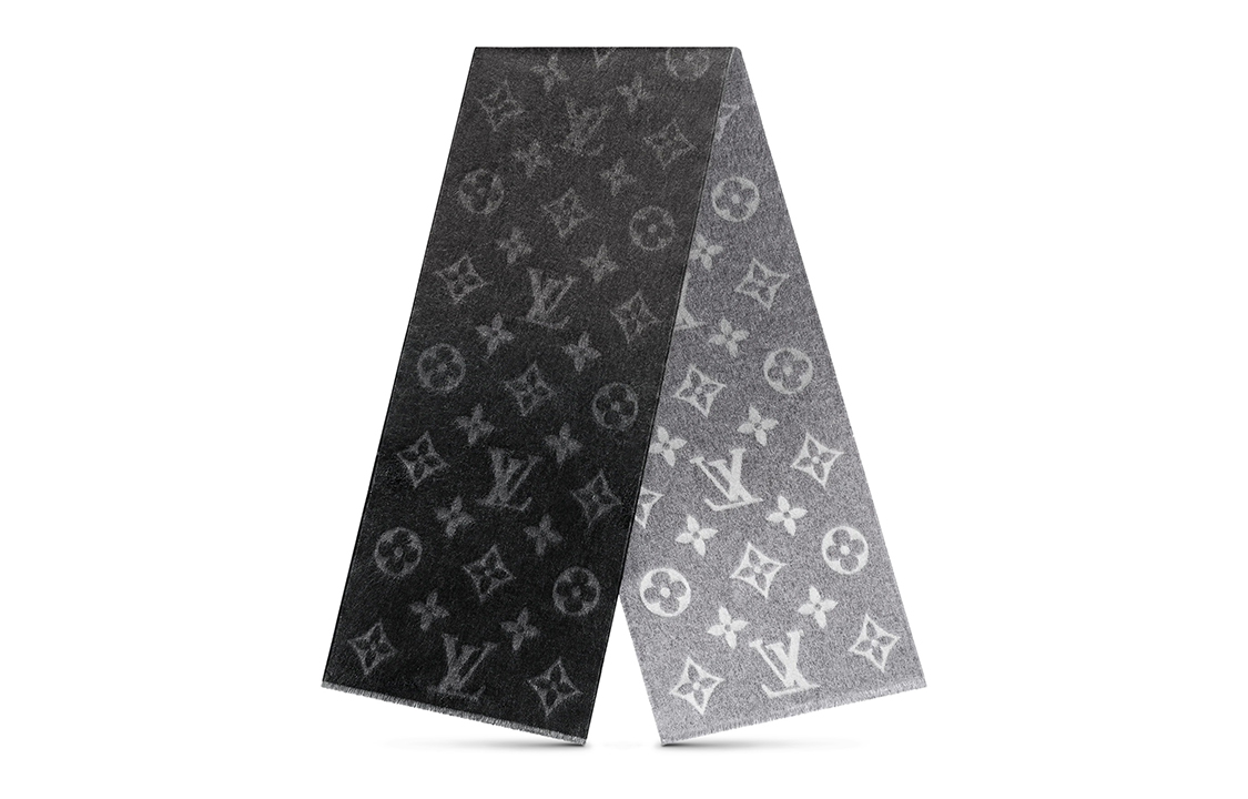 LOUIS VUITTON Monogram Classic Cashmere Scarf for Men. M76827 圖 2