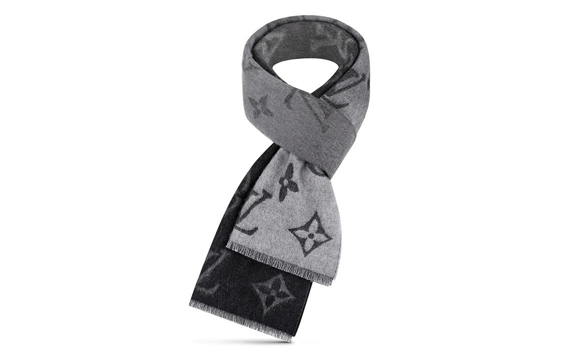 LOUIS VUITTON Monogram Classic Cashmere Scarf for Men. M76827 圖 3