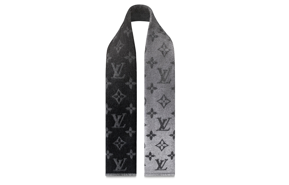 LOUIS VUITTON Monogram Classic Cashmere Scarf for Men. M76827 圖 4